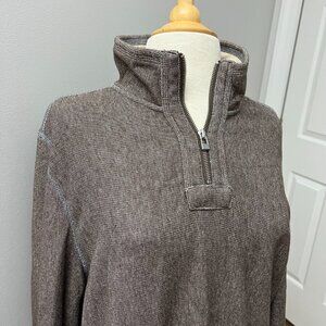Carbon 2 Cobalt Brown Lightweight Quarter Zip Sweater Sz L